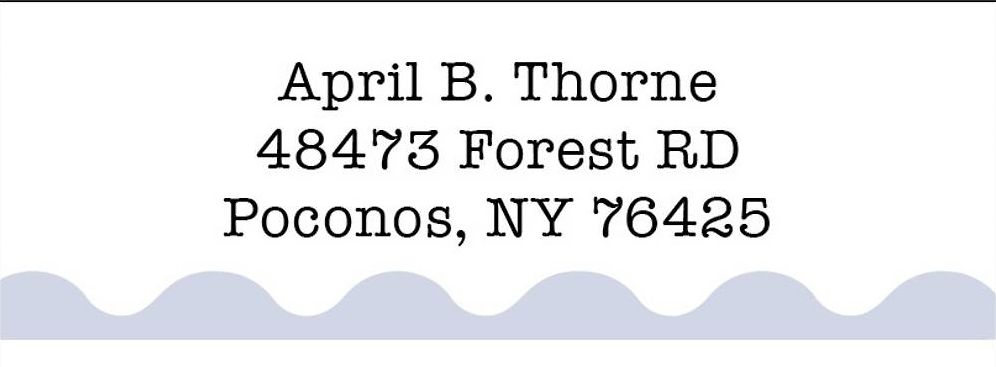 Earthen Scallops Return Address Label