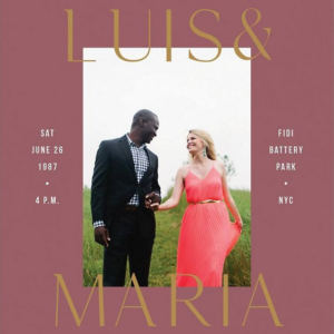 Simply Us Mauve Wedding Invitation