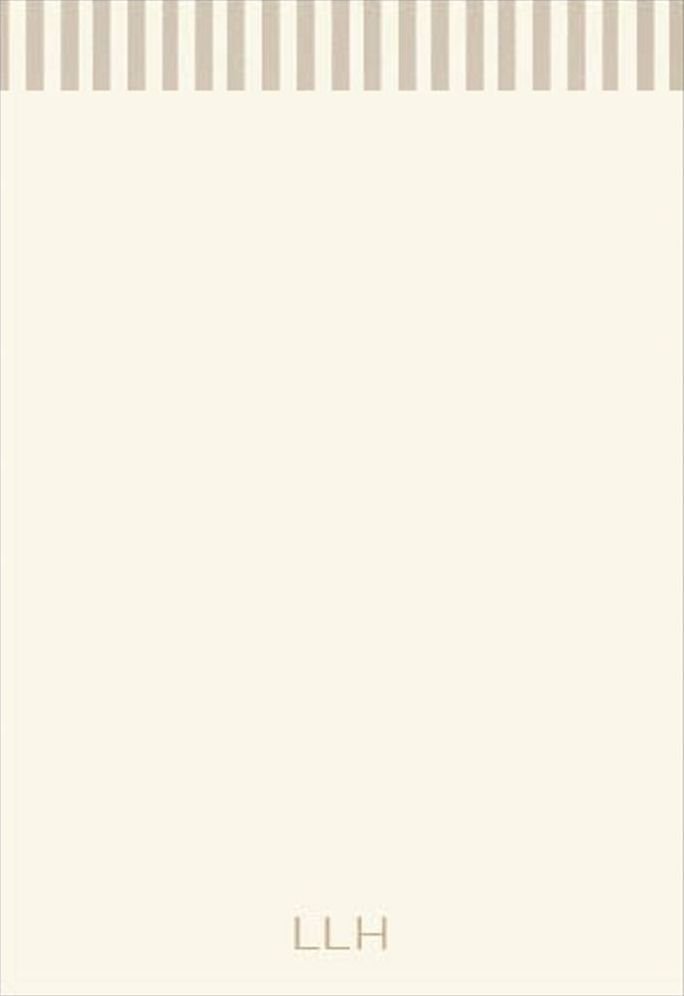 Taupe Picard Stripe Personalized Notepad Set