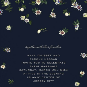 Passiflora Caerulea Blue Wedding Invitation