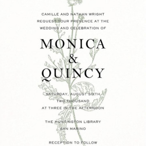 Fine Dandelion Wedding Invitation