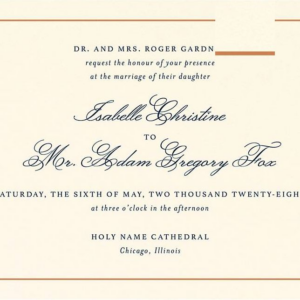 Simply Traditional Wedding Invitation