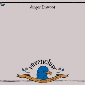 Ravenclaw Mascot Illustrated Academia Harry Potter Stationery