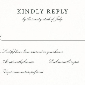 Botanical Wreath Monogram Response Card