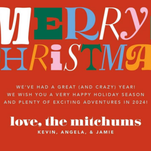 Retro Type Merry Christmas Holiday Card