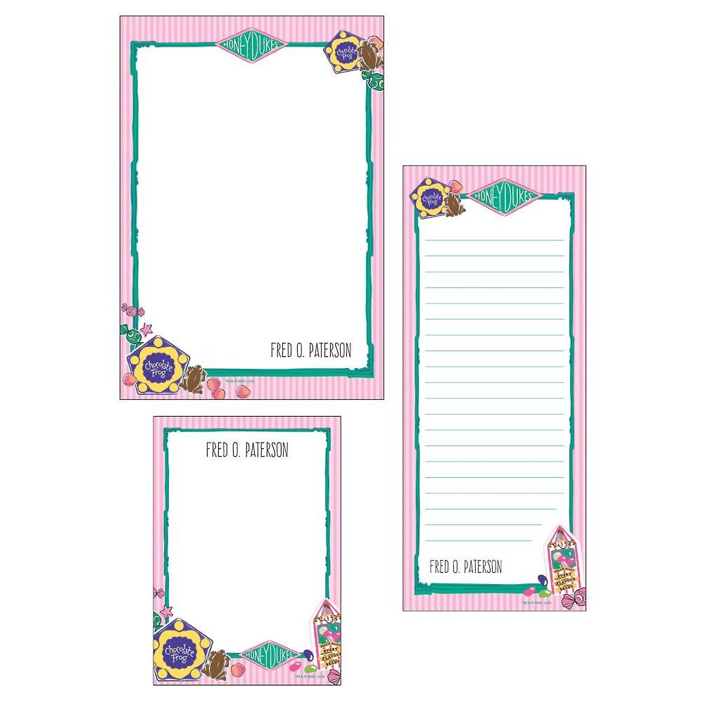 Honeydukes Sweets Watercolor Harry Potter Mixed Personalized Notepads
