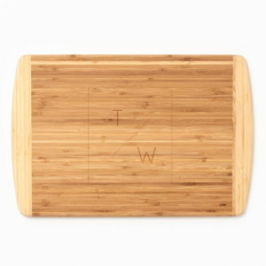 619451711.png Stacked Monogram Two-Tone Cutting Board
