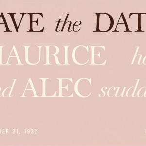 In Writing Pink Save the Date Card
