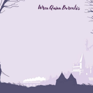 Forbidden Forest Purple Silhouette Harry Potter Stationery
