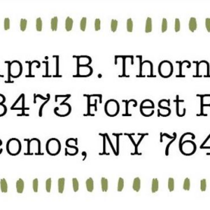 Earthen Dashes Return Address Label