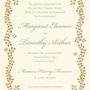 English Ivy Wedding Invitation