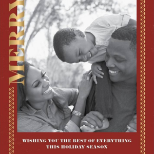 Bright Holiday Crimson Photo Card