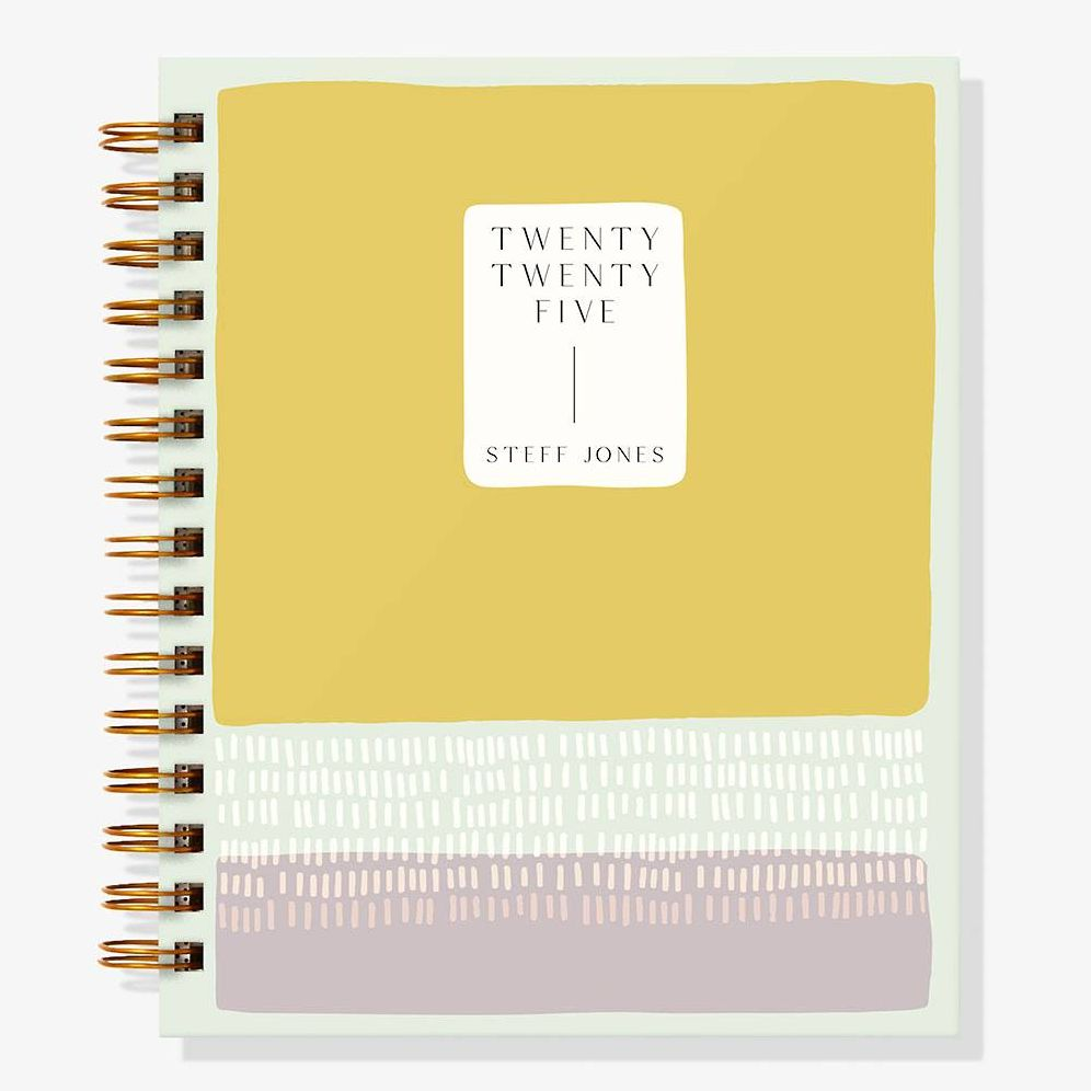 12-Month Minimal Marks Curry Custom Planner