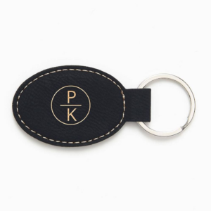 Split Monogram Black Key Fob