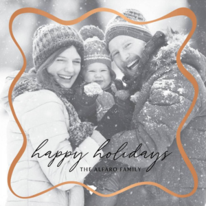 619451822.png Wiggle Border Foil Square Holiday Photo Card