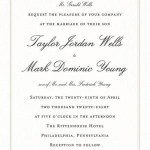 Timeless Elegance Wedding Invitation