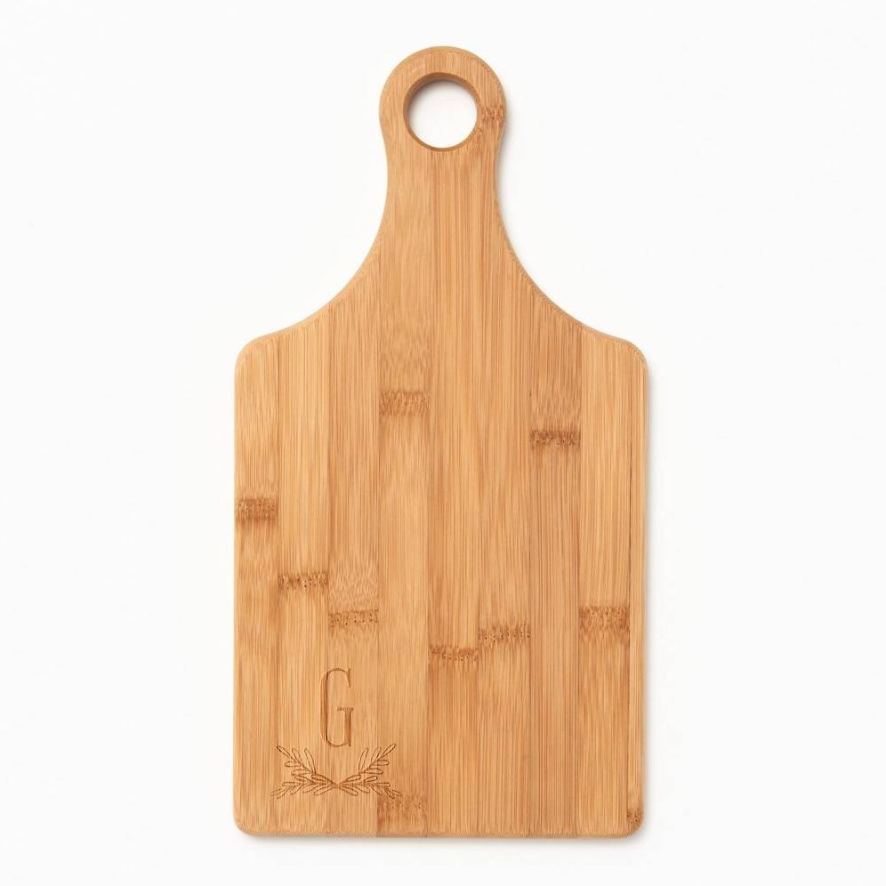 Oval Crest Monogram Paddle Cutting Board