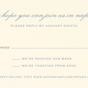 Wine Country Response Card