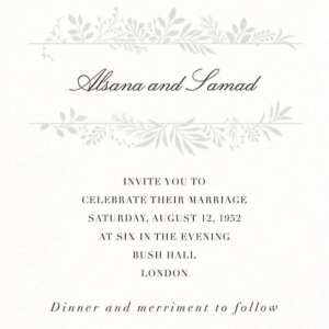 Good Vines Wedding Invitation