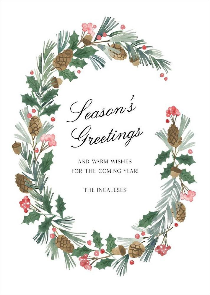 Farmhouse Garland Holiday Card