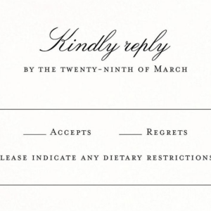 Timeless Elegance Response Card
