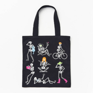 619451894.png Skeleton Canvas Tote