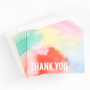 619452244.png Rainbow Watercolor Thank You Card Set
