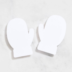 4 Bar Pure White Mitten Cards