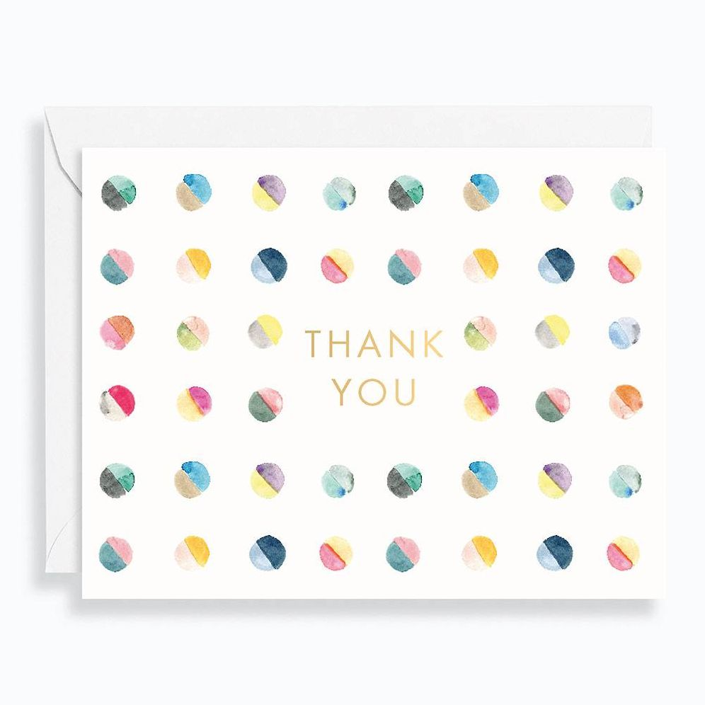 Dotted Watercolor Thank You Card Set