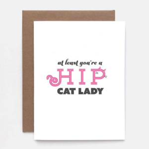 619453781.png Hip Cat Lady Greeting Card