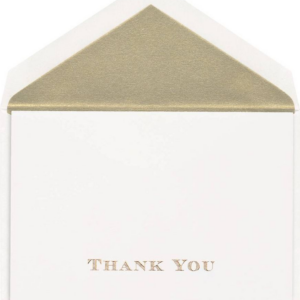 Gold Foil Thank You Card Set