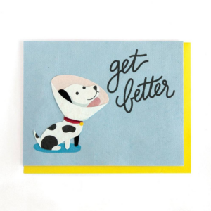 Dog Cone Get Well Card