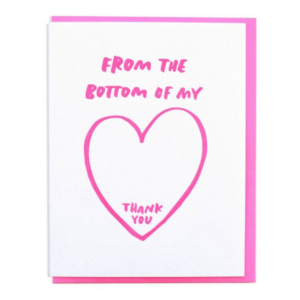 Bottom Of My Heart Thank You Card