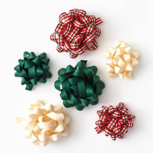 Holiday Plaid Bow Bag S/6