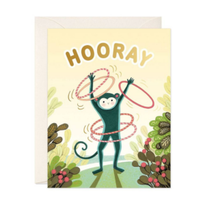 619456026.png Hooray Monkey Congratulations Card