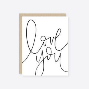 Cursive Love Card