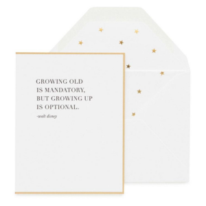 Growing Up Quote Birthday Card