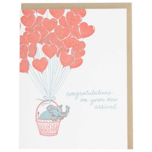 619456282.png Elephant In Balloons Baby Card