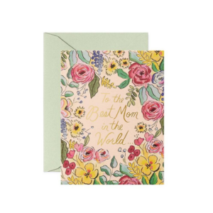 Best Mom in World Mother's Day Card