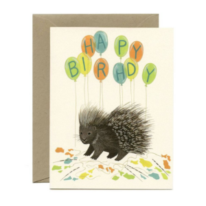 619456825.png Porcupine Balloons Birthday Card