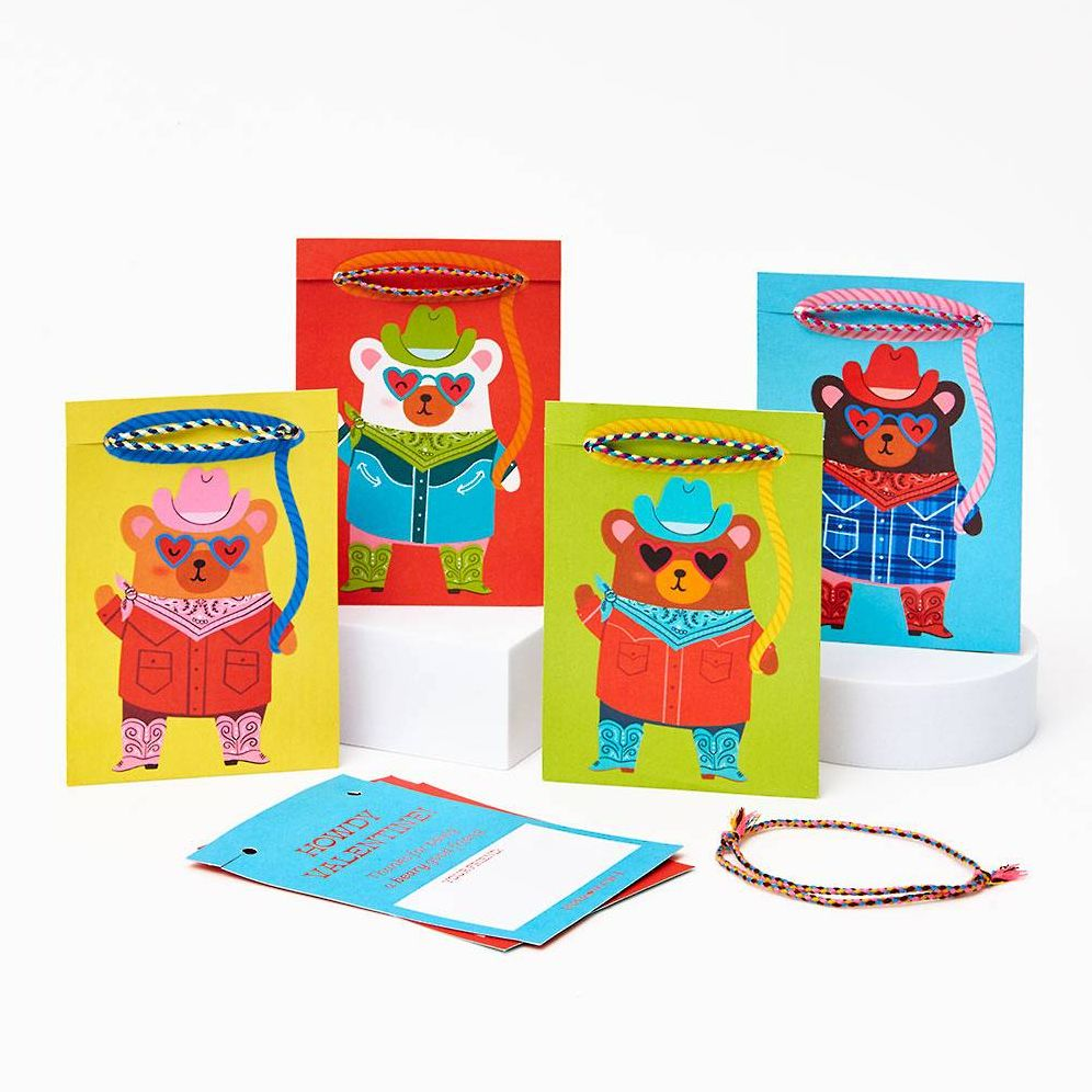 Howdy Bear Classroom Valentine Card Set