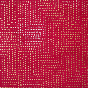 Metallic Maze Dot Pattern on Magenta Handmade Paper