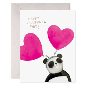 Panda With Hearts Valentine's Day Card