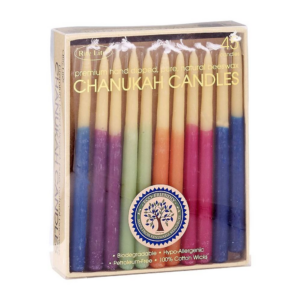 Colorful Hanukkah Candles