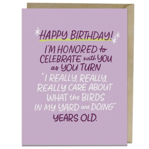 Care About Birds Years Old Birthday Card