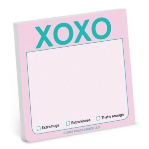 XOXO Knock Knock Sticky Notes (Pastel Version)