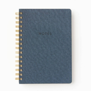 Teal Book Cloth Spiral Journal