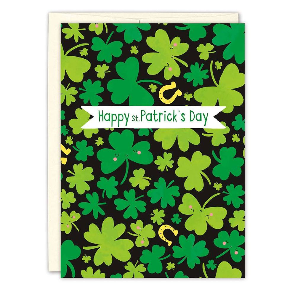 Shamrocks & Horseshoes St. Patrick's Day Card