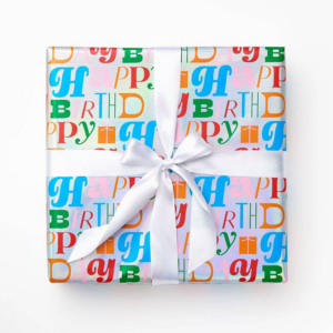 619459669.png Holographic Happy Birthday Wrapping Paper