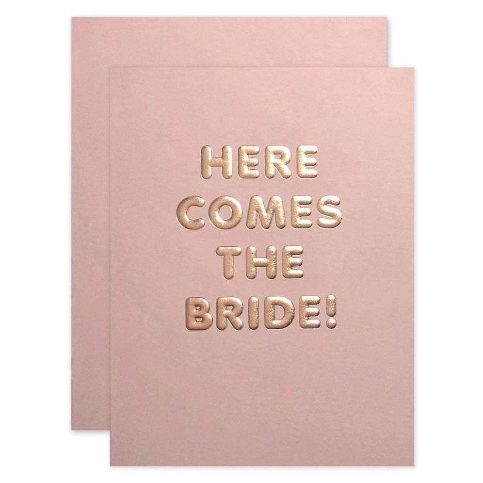 Here Comes The Bride Wedding Card